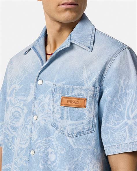 Lasered Barocco Sea Denim Overshirt 